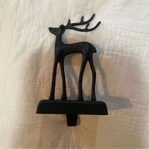 Pottery Barn Black Deer stocking holder